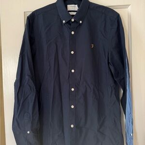 Farah Navy Blue Men's Shirt